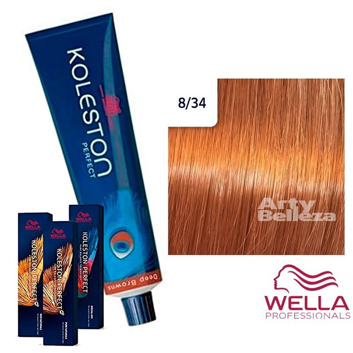 Koleston Perfect Me 8 34 Color Rubio Claro Dorado Cobrizo 60ml